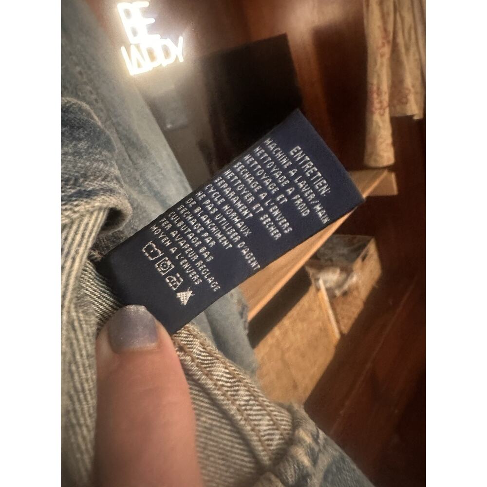 Vintage Ralph Lauren Y2K Blue Label Denim Jacket 2 Corset Fit neck piece - Picture 6 of 14